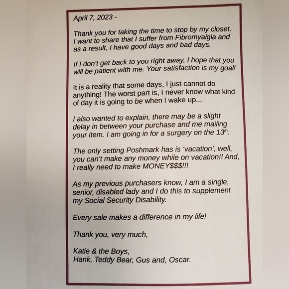 Please read. - Picture 1 of 1
